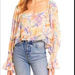 Amanda Uprichard Kade Top in Floressence New With Tags Size XS
